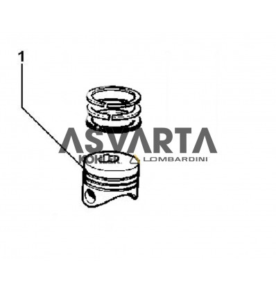 Pistone completo STD Lombardini LDW 2204/T