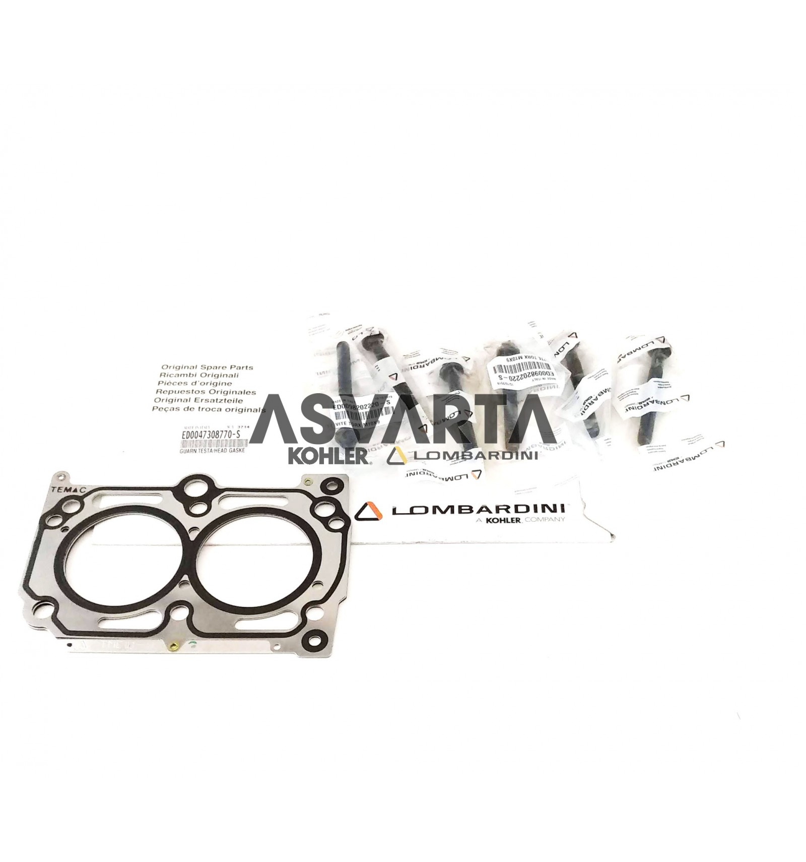 Kit Head Gasket 1,43 + 6 Screw Lombardini LDW 502