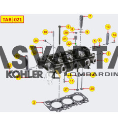 Gasket cylinder head 2 holes